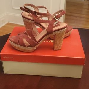 Redisg brown cork heels by Nurture